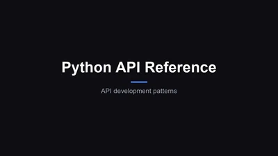 Python API Reference Project featured image
